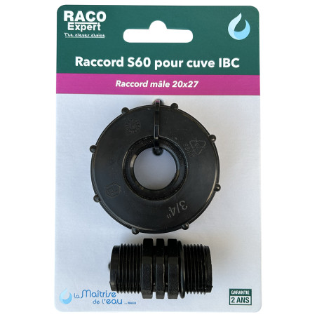 Raccord S60x6 PP / MM20X27 - B