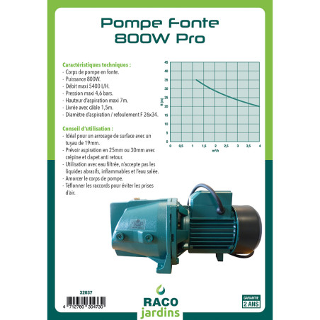 Pompe fonte 800W Pro (58065)